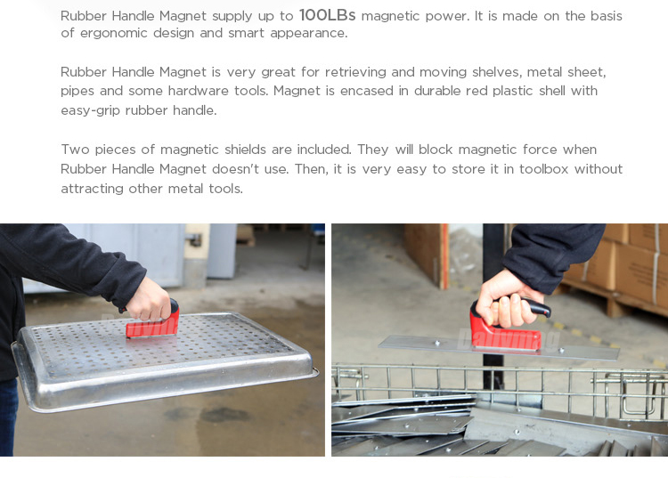  rubber handle magnet,powerful handle magnet